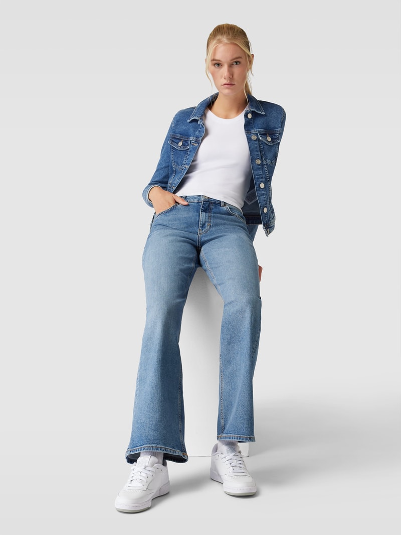Jeansjacke mit Eingrifftaschen Modell 'TIA' in jeans