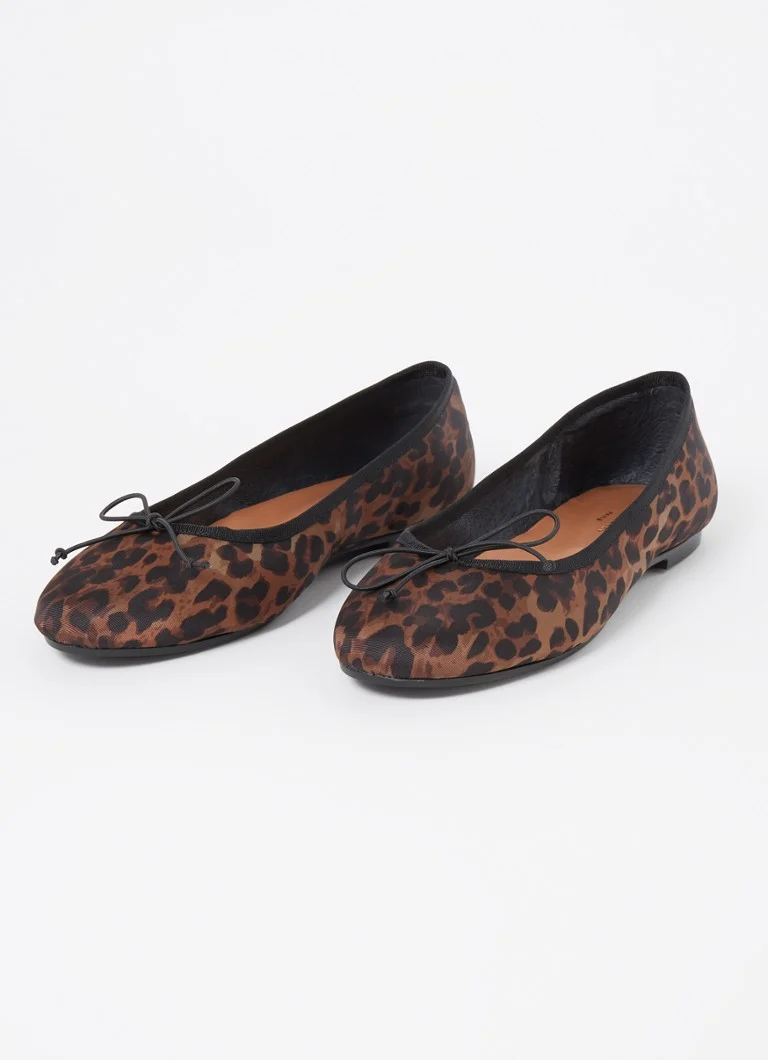 Balerini Jonak Delfina cu imprimeu leopard