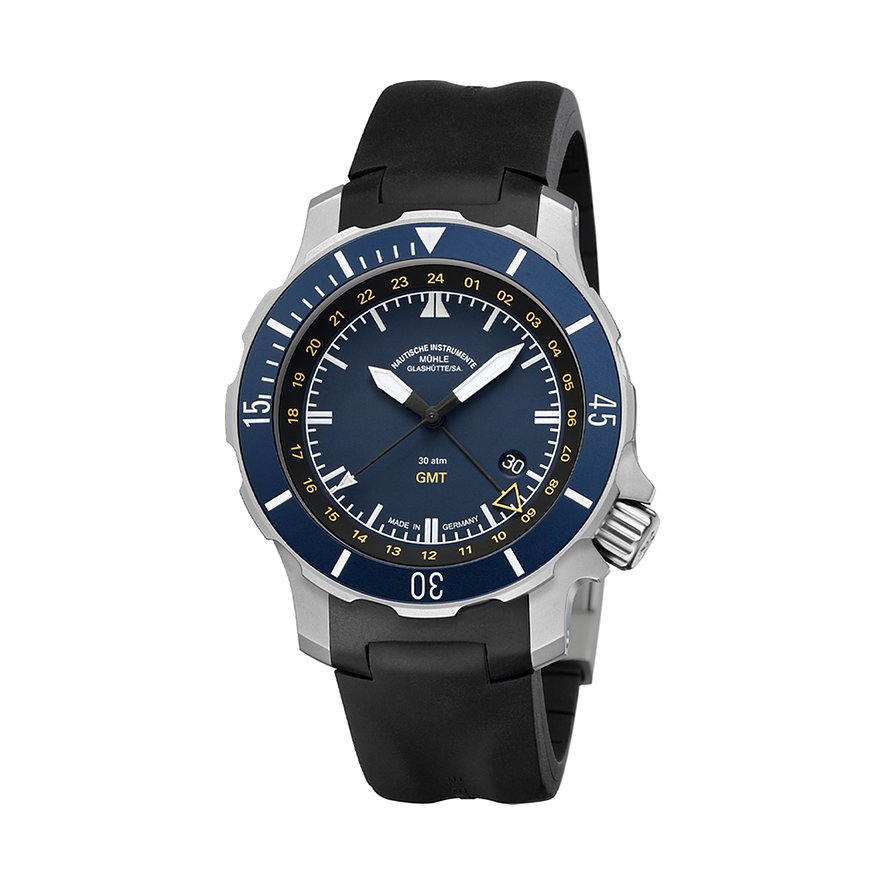 Mühle-Glashütte Herrenuhr Einsatzuhren Seebataillon GMT