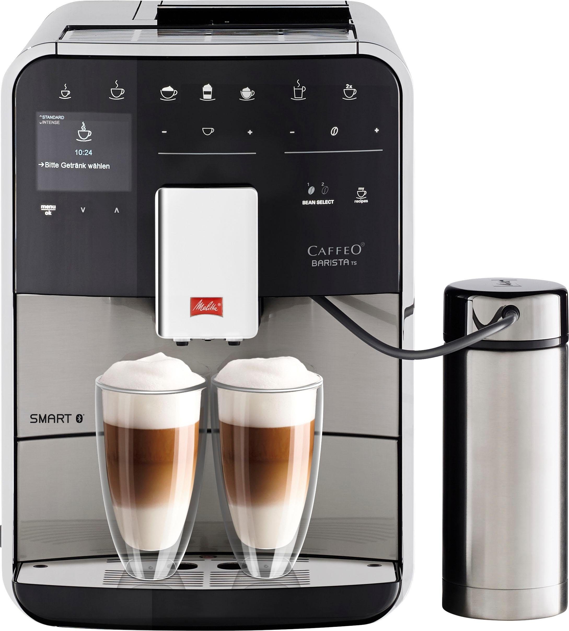 Melitta Kaffeevollautomat Barista TS Smart® F 86/0-100, Edelstahl, Hochwertige Front aus Edelstahl, 21 Kaffeerezepte & 8 Benutzerprofile