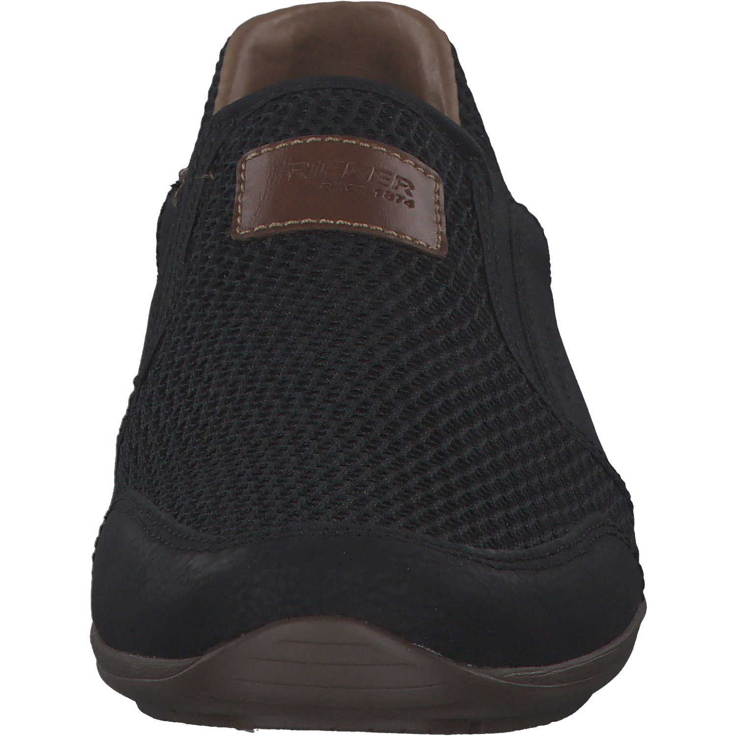 Rieker 09069, Sportliche Slipper, Herren, schwarz/schwarz/amaretto