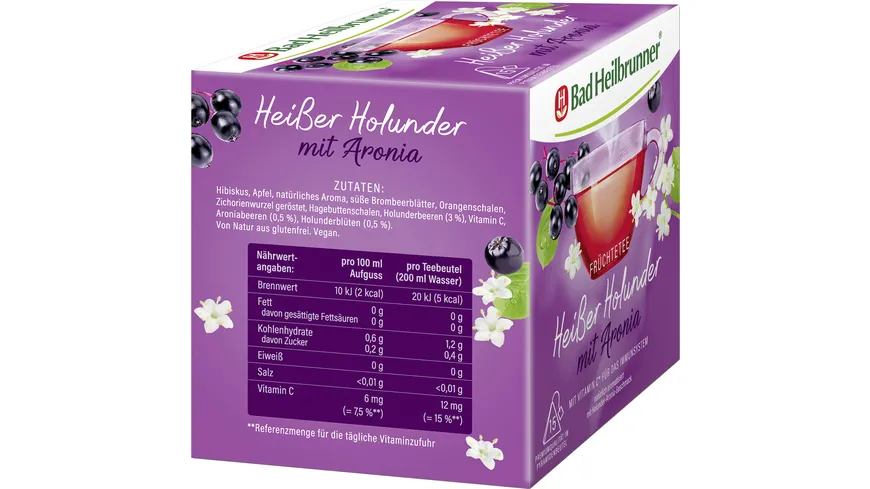 Bad Heilbrunner Heißer Holunder mit Aronia 37.5 g