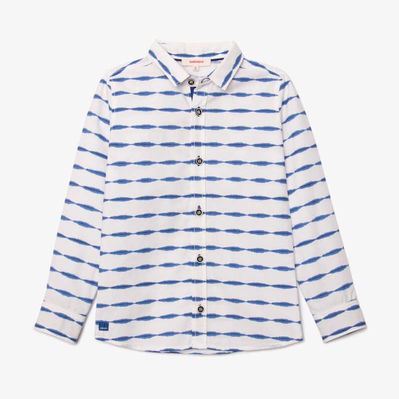 Chemise garçon rayures Shibori Catimini