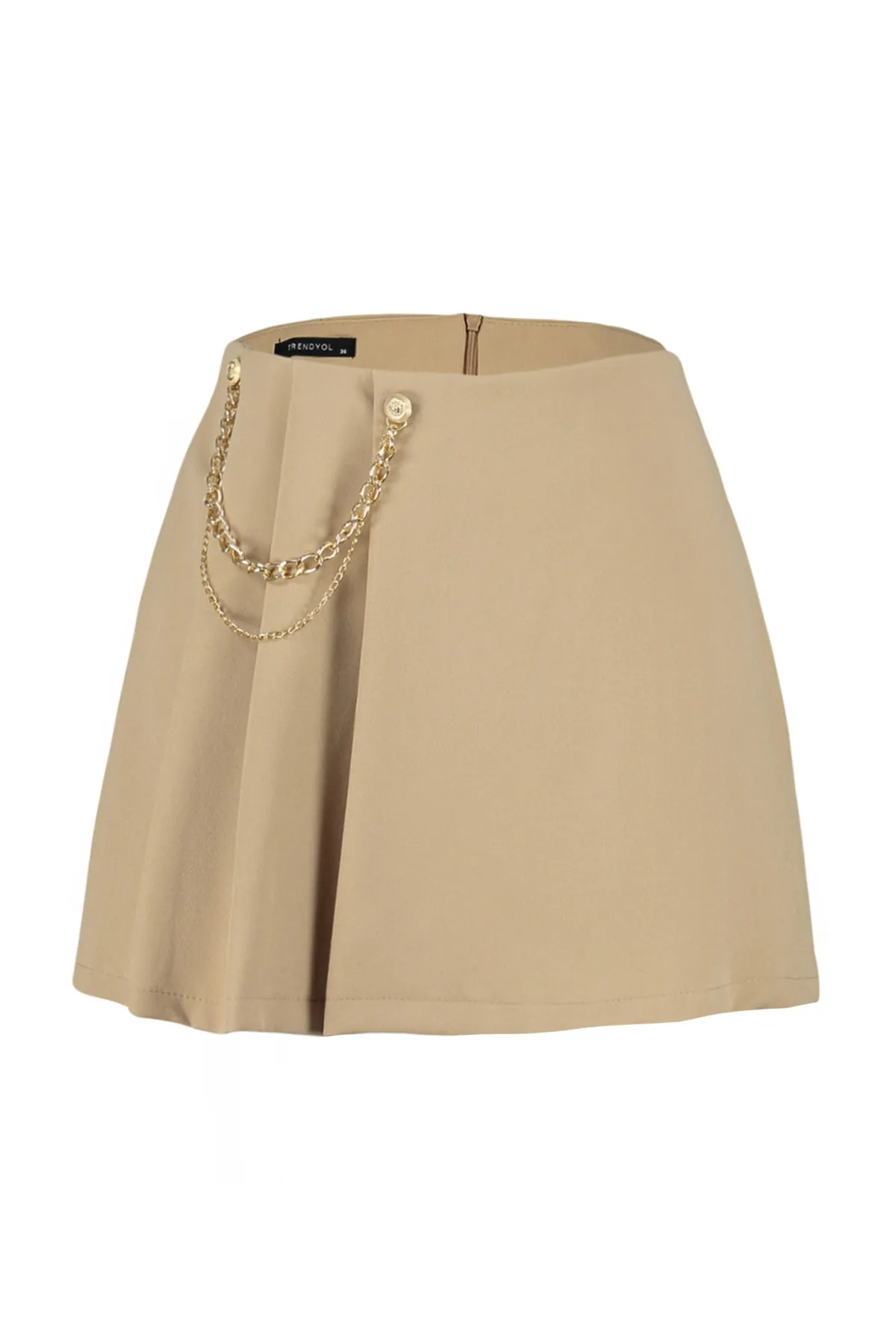 Trendyol Collection  Gewebter Shortsrock mit Nerzkette und Batteriedetail TWOAW23SR00041