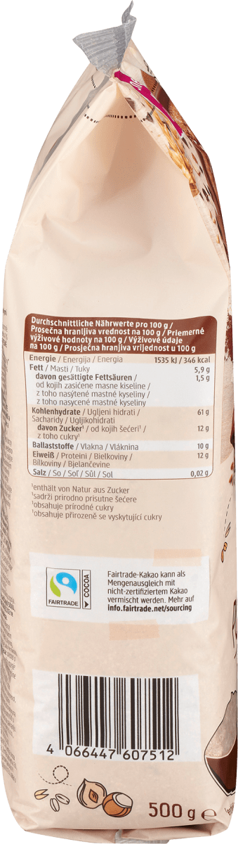 Porridge, Schoko Dinkel mit Haselnüssen, 500 g