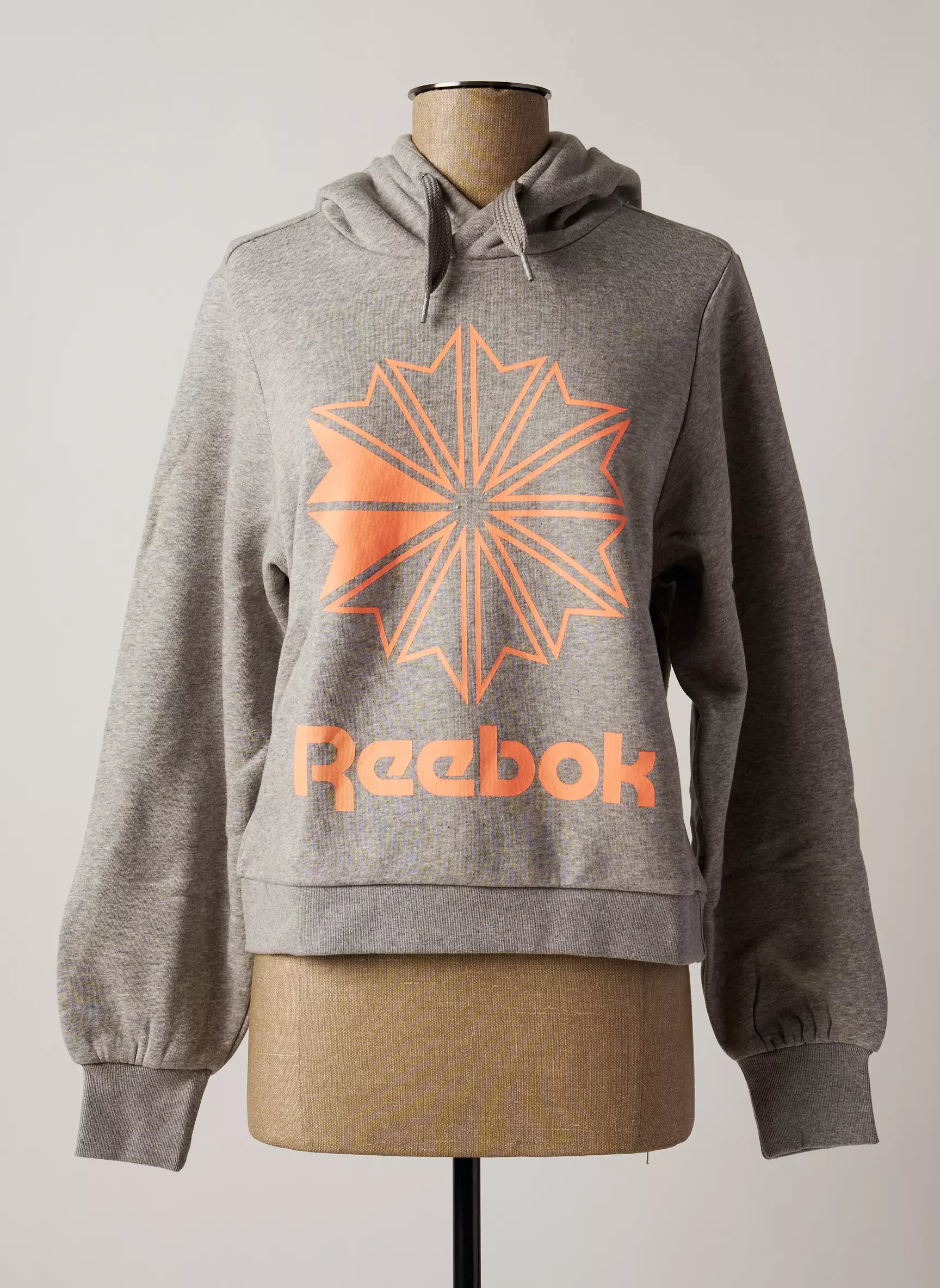 Reebok Sweat Capuche Femme couleur gris