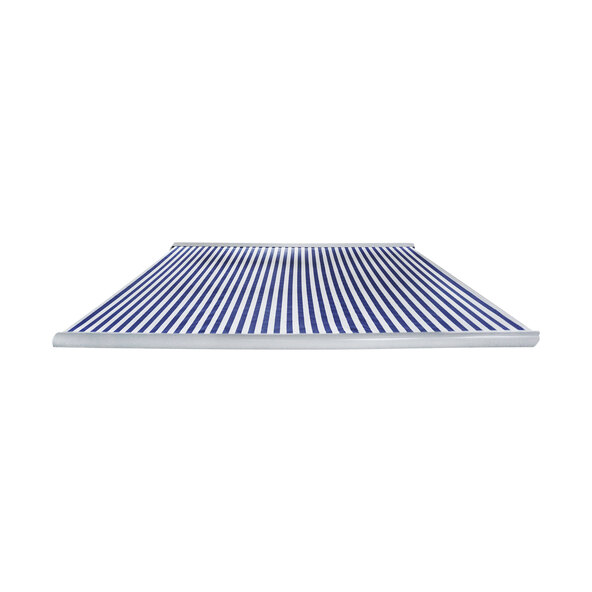 LED-Vollkassettenmarkise ELOS V2 inkl. Windsensor marineblau-weiß, 400 x 300 cm