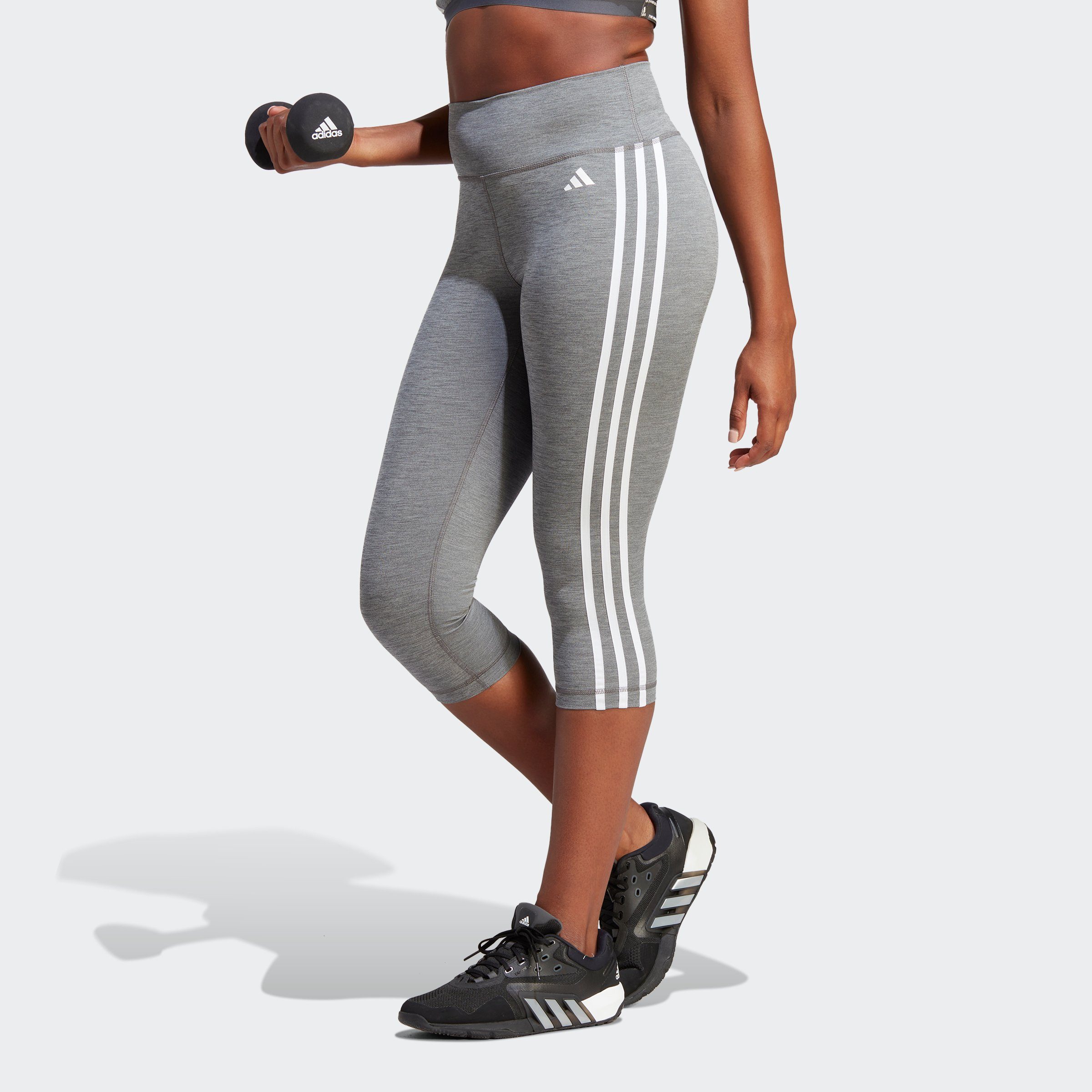 adidas Performance Trainingstights TRAIN ESSENTIALS 3STREIFEN HIGHWAISTED 3/4 (1-tlg) (atmungsaktiv, schnell trocknend)