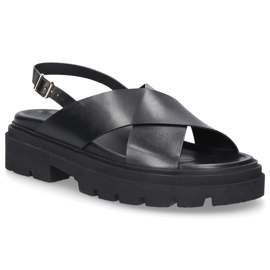 Santoni - Sandalen 59898 Kalbsleder - schwarz