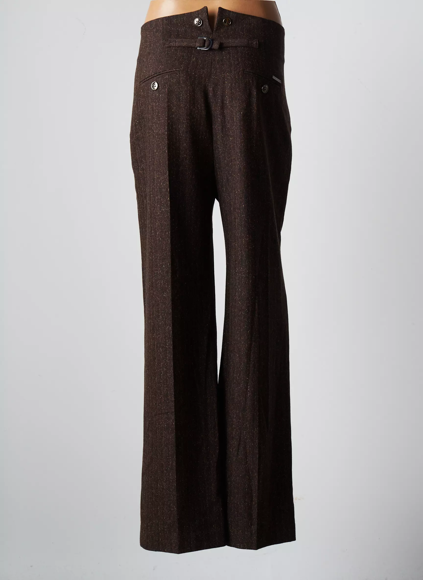 Emma Caro Pantalons Flare Femme couleur marron