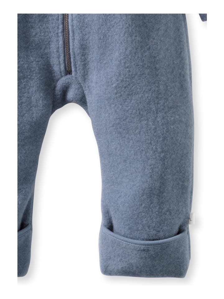 Hessnatur Wollfleece Overall in mittelblau günstig kaufen