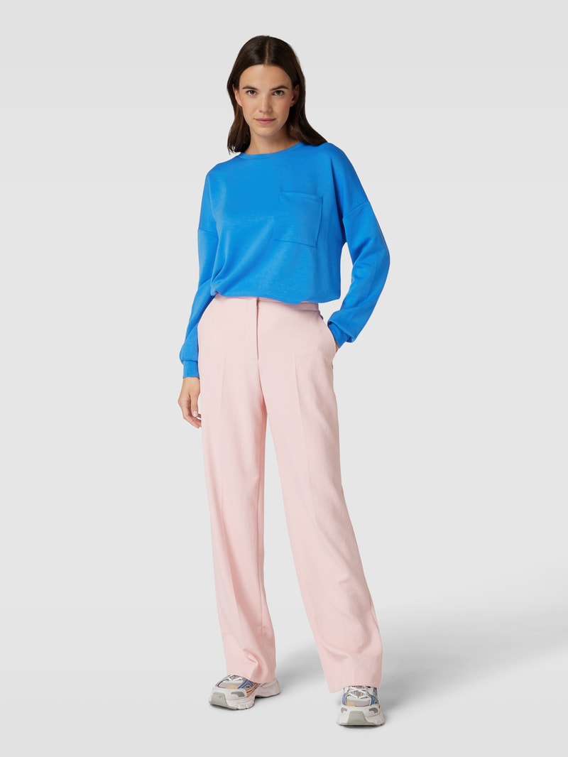 Sweatshirt mit Brusttasche Modell 'Banu' in blau