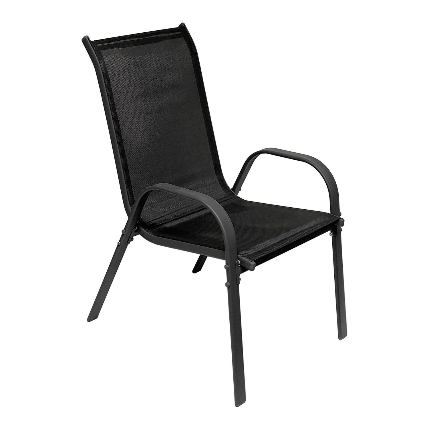 Mojawo Essgruppe Gartengarnitur Sitzgarnitur 5-teilig 90x90cm Non-Wood Anthrazit