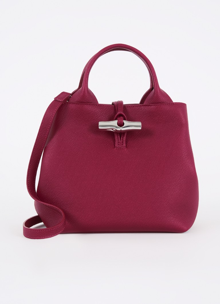 Longchamp La Roseau ādas rokassoma S ar noņemamu plecu siksnu