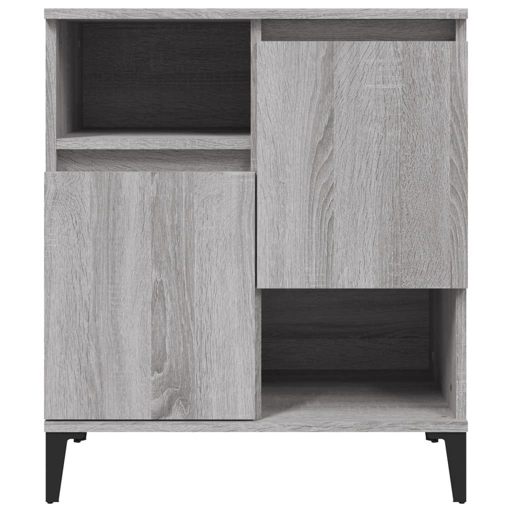 vidaXL Anrichte Sideboards 2 Stk Grau Sonoma 60x35x70 cm Holzwerkstoff