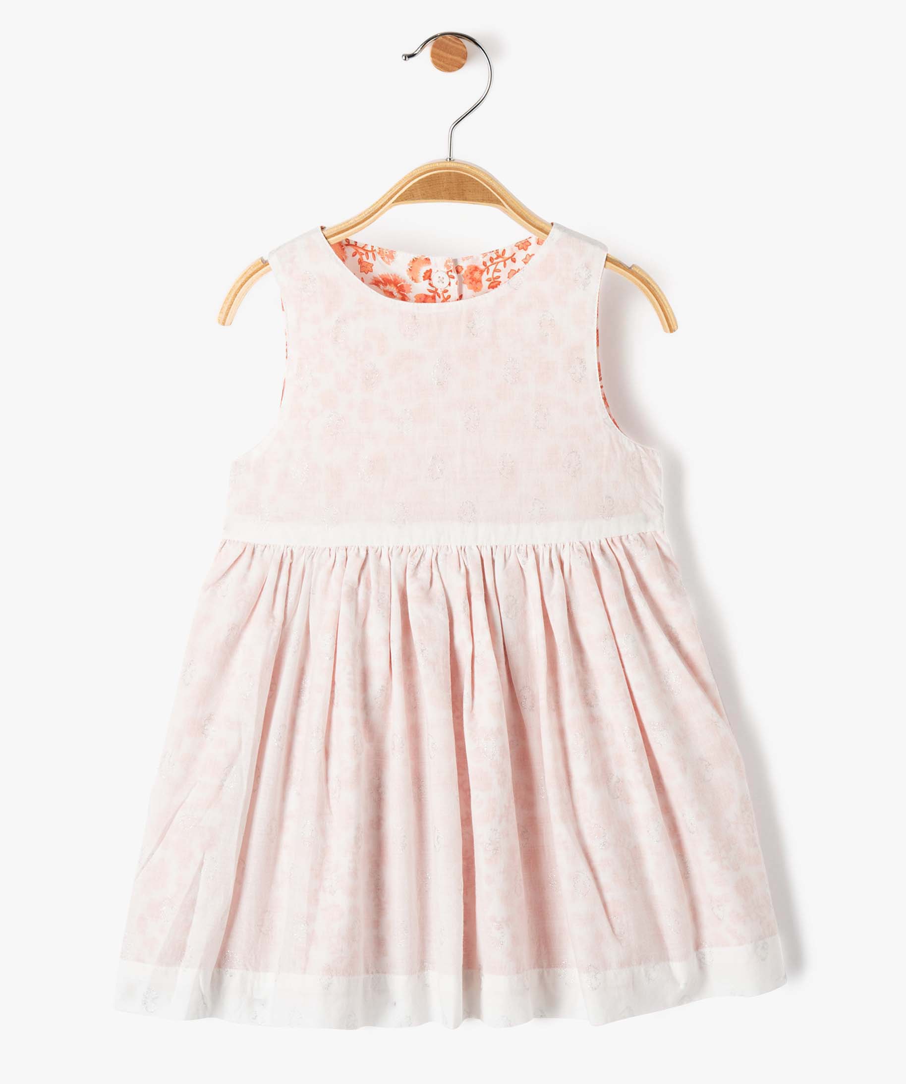 Robe bébé fille à paillettes réversible blanc | GEMO
