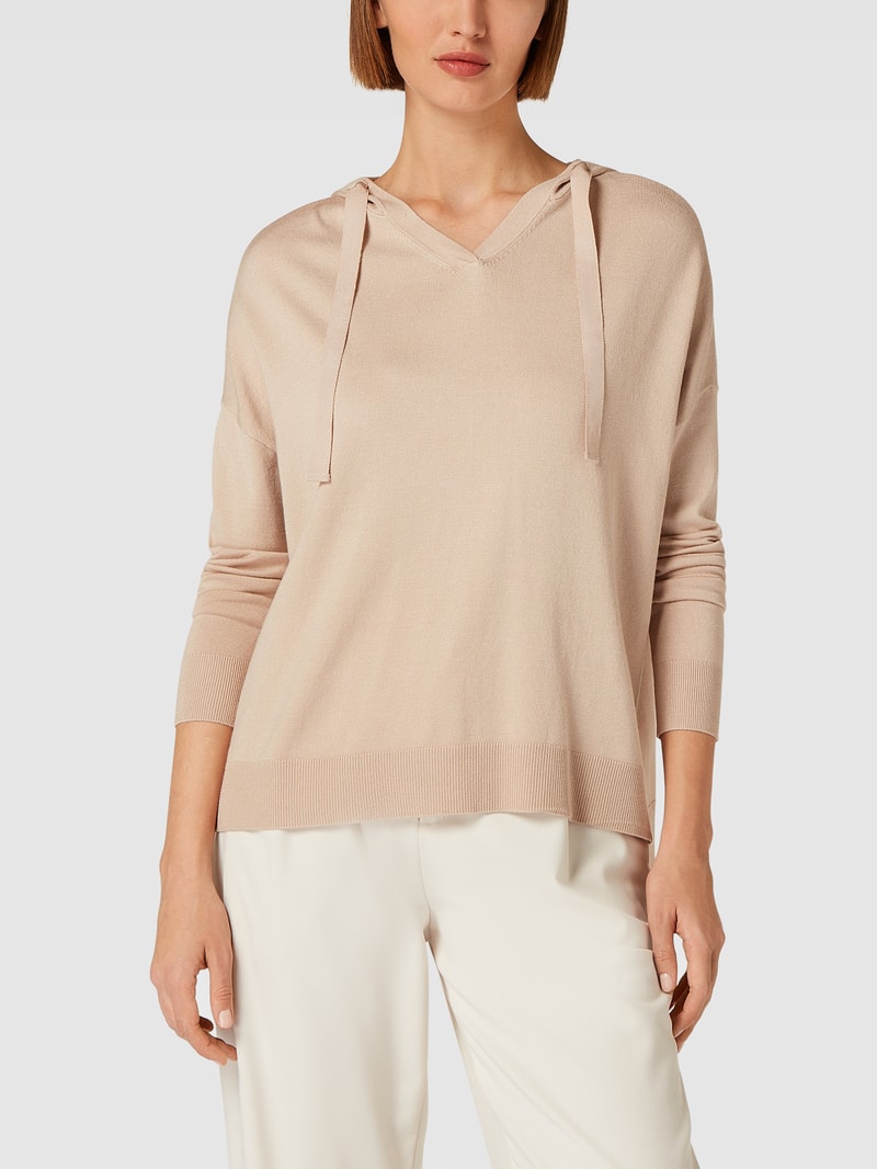 Sweatshirt mit Kapuze in sand meliert