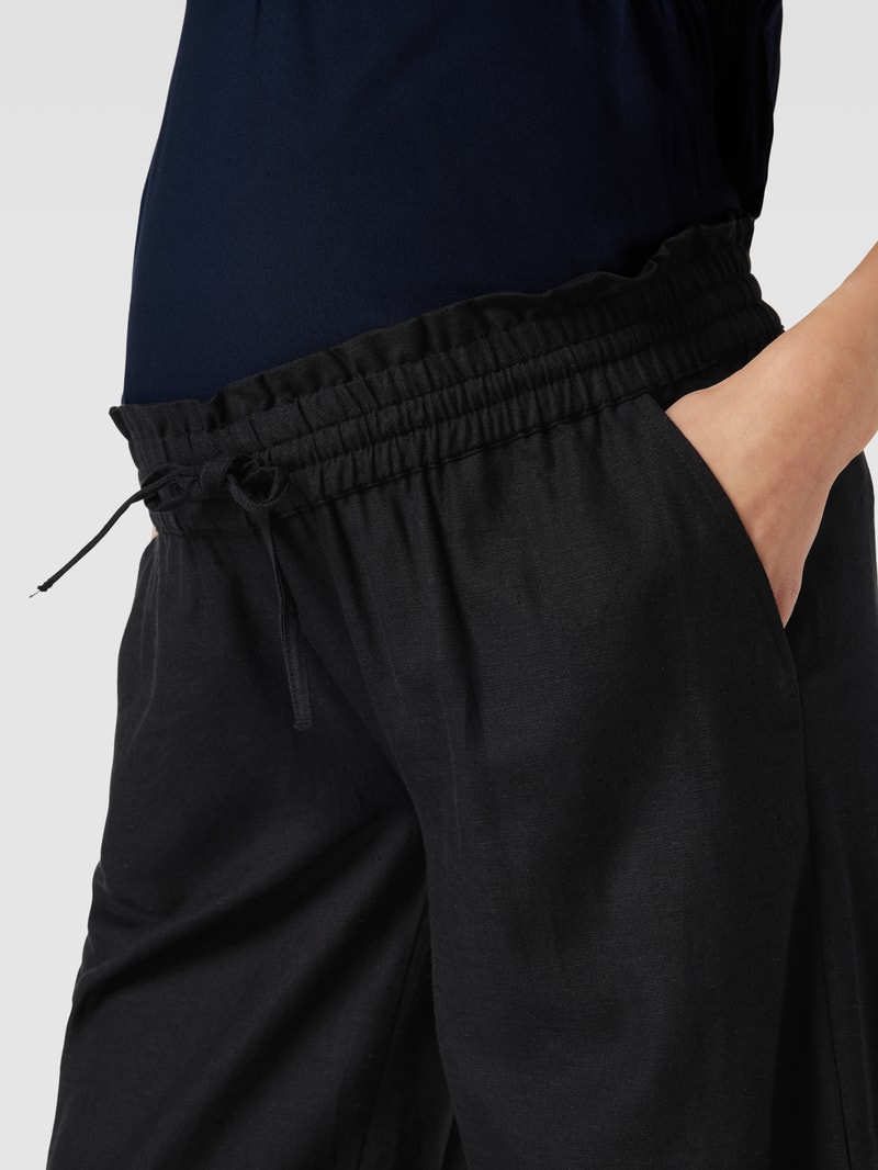 Umstands-Hose mit Rüschen Modell 'PETRA' in schwarz