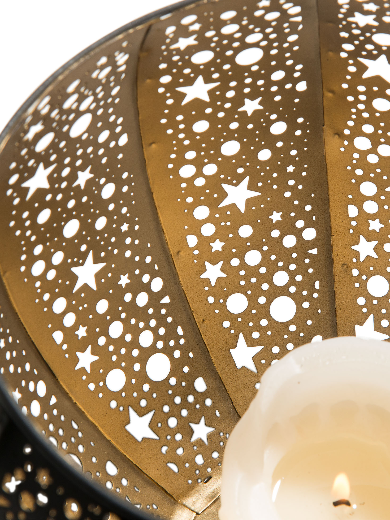 Verano Windlicht, Black/Gold