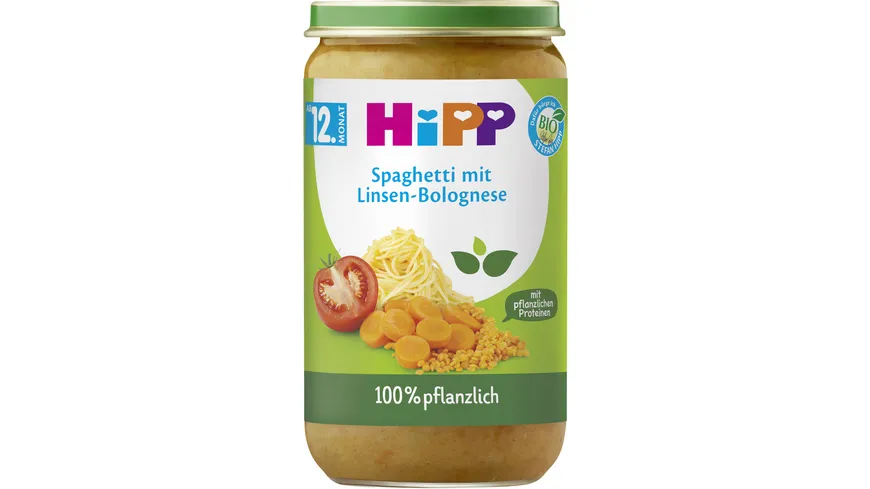 HiPP 100% pflanzlich: Spaghetti mit Linsen-Bolognese 250 g