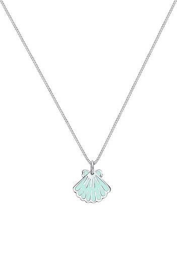 Elli Halskette Kinder Muschel Meer Mermaid Emaille 925 Silber
