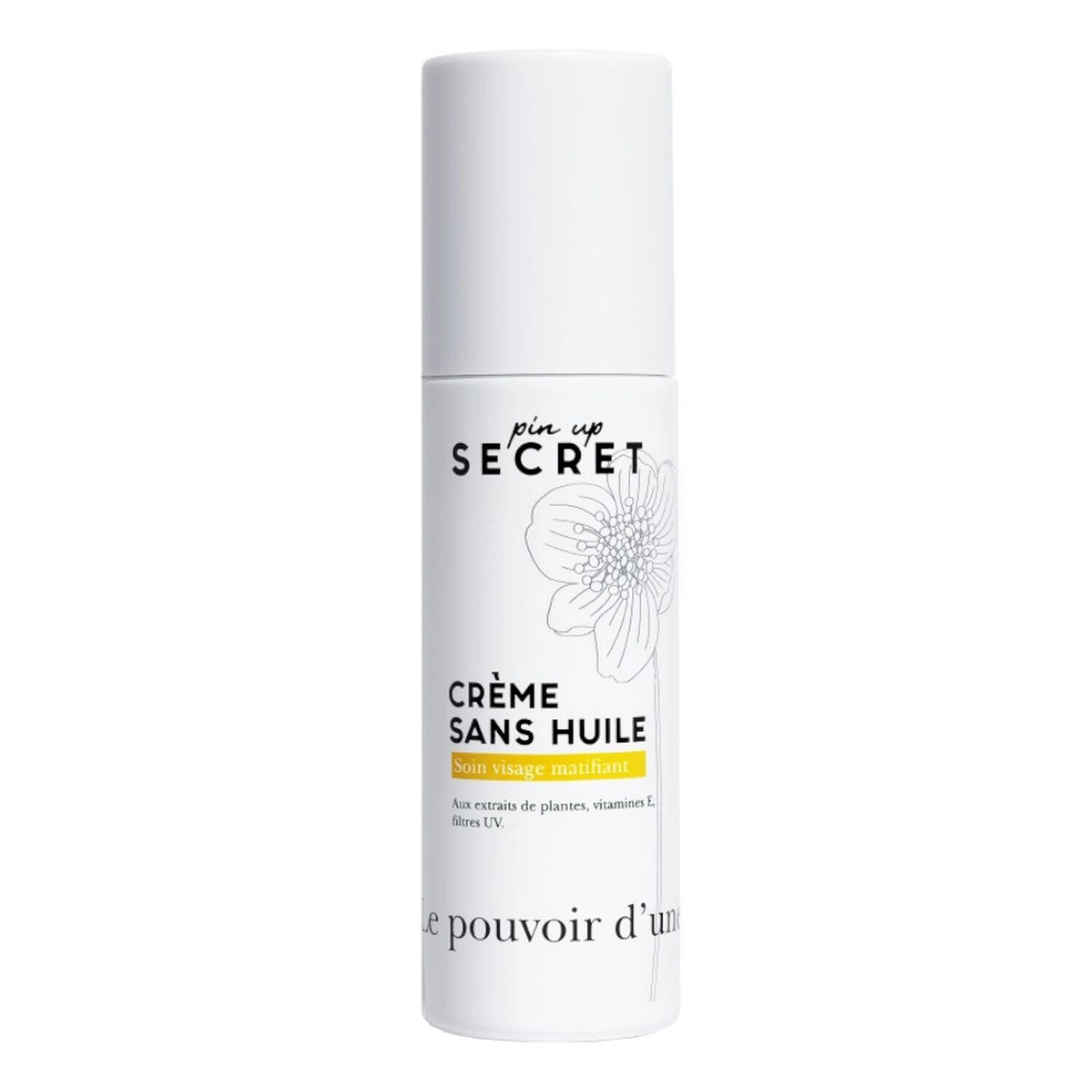pin'up secret Crème Sans Huile Soin Visage Matifiant - Peaux Mixtes à Grasses 50 ml