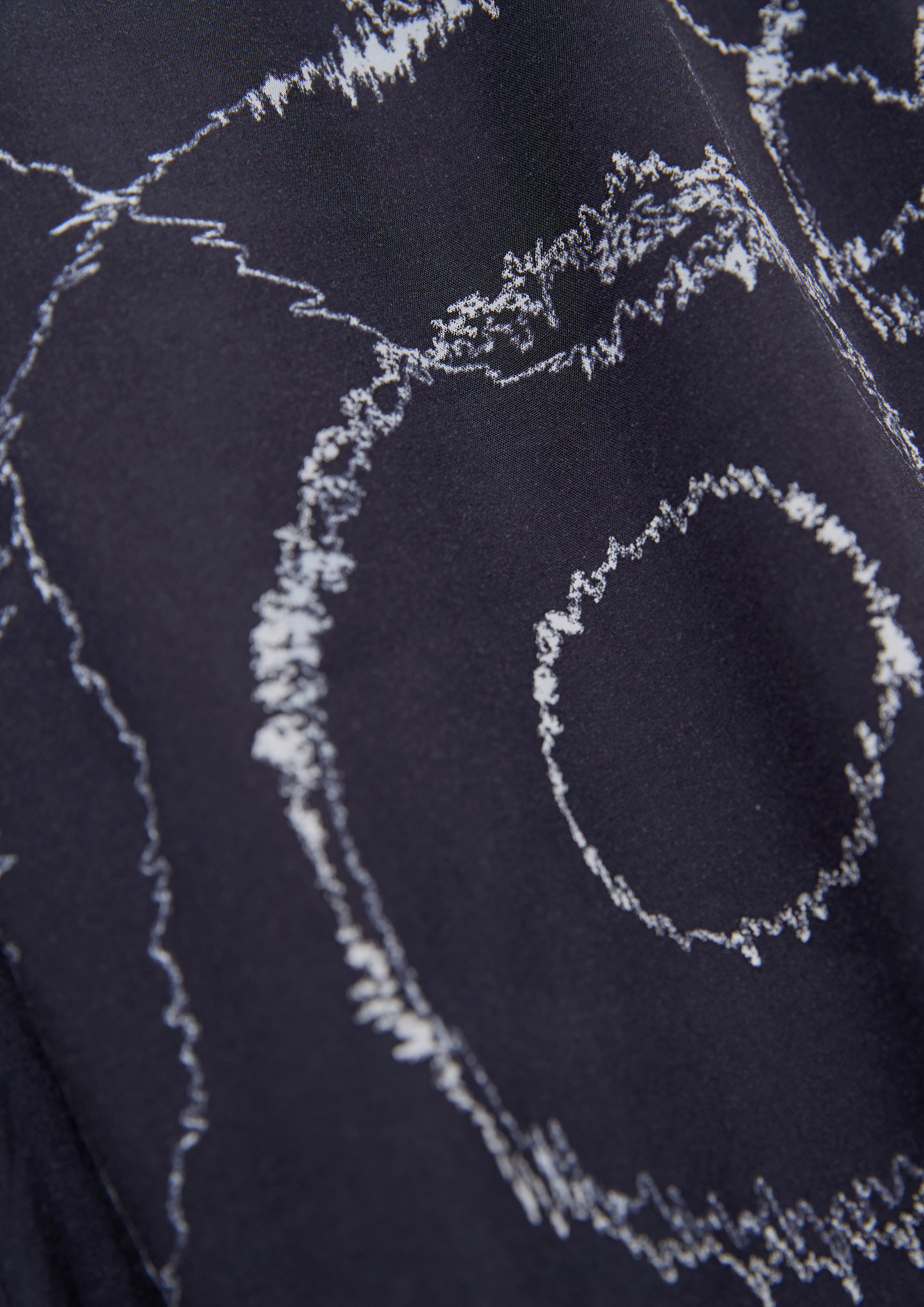 Tunikakleid mit Alloverprint - navy