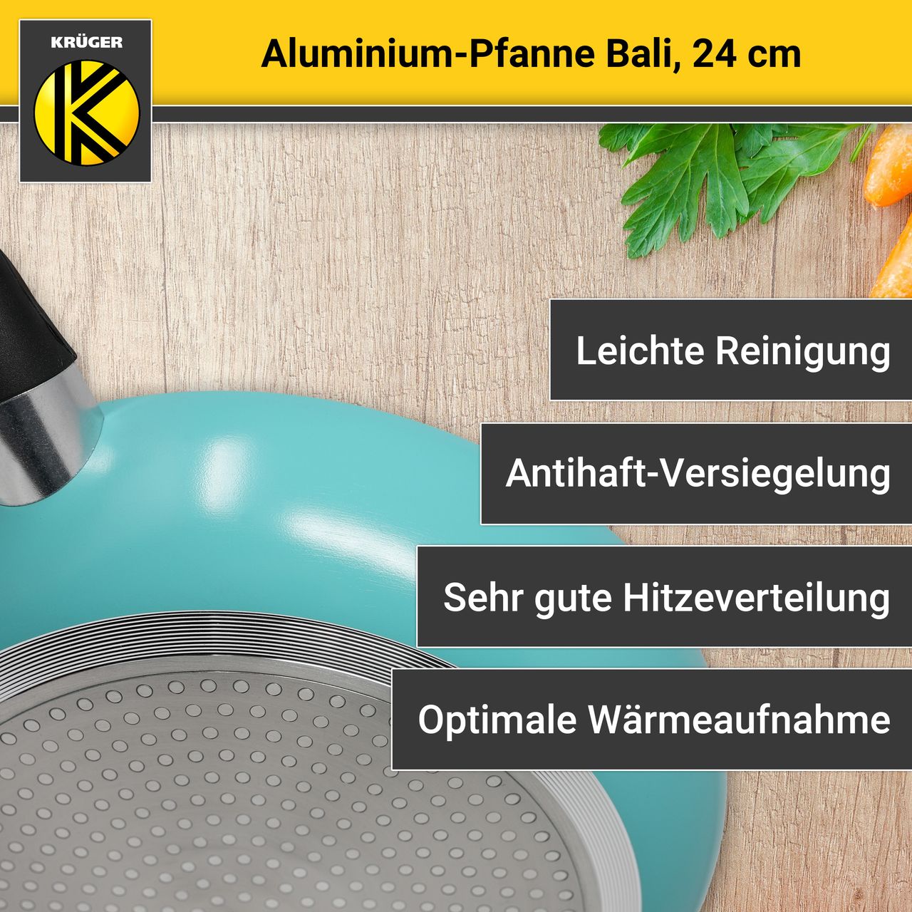 Karl Krüger Aluminium Pfanne Bali, 24 cm