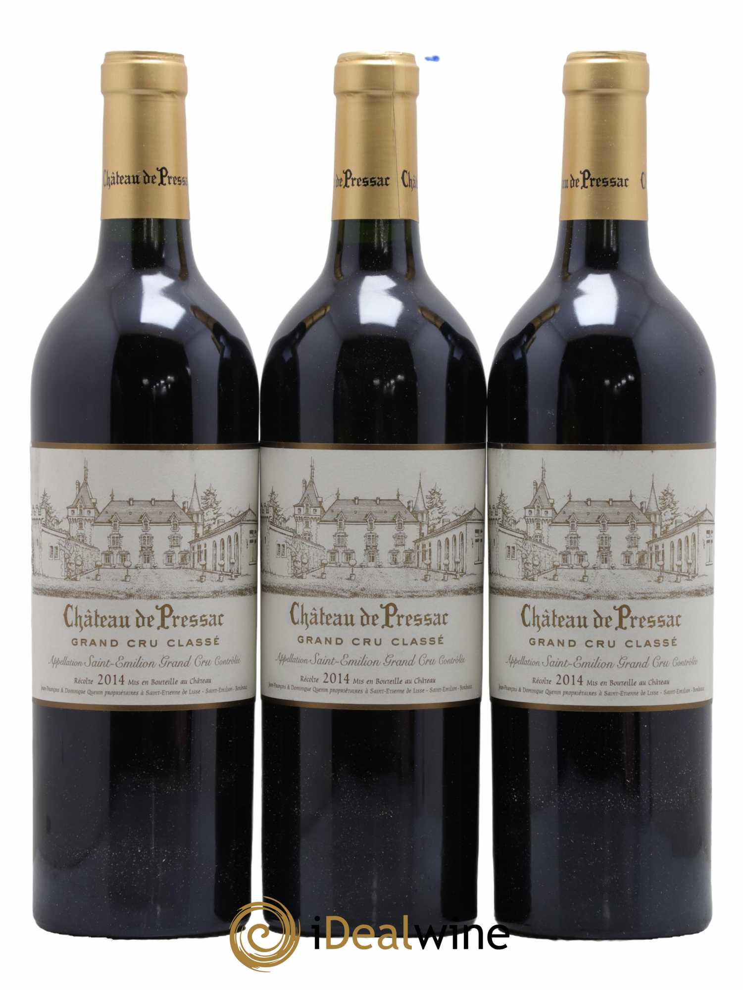 Château de Pressac Grand Cru Classé  2014 - Lot de 6 Bouteilles