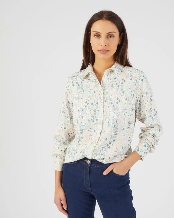 Chemisier pure viscose chaude imprimé