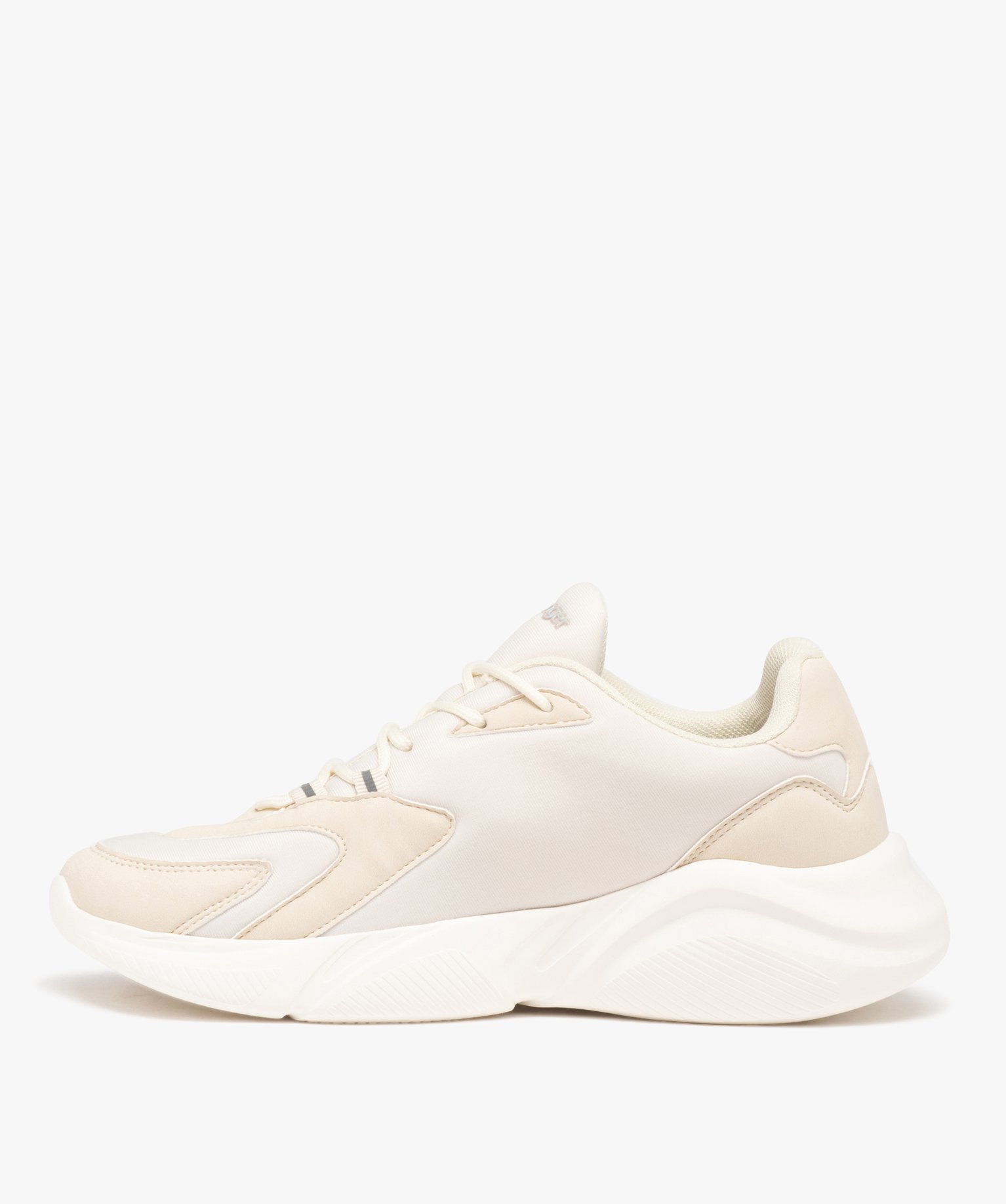 Baskets femme bi-matières à semelle épaisse - Slazenger blanc | GEMO