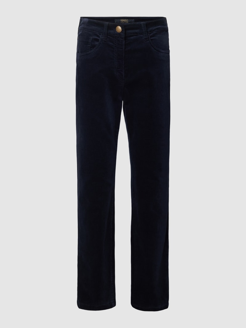 Cordhose im 5-Pocket-Design Modell 'CORA' in marineblau
