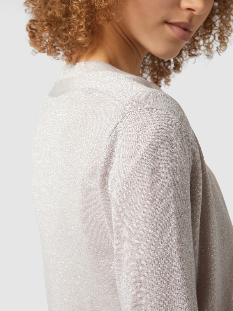 Bolero mit Effektgarn in rosa meliert