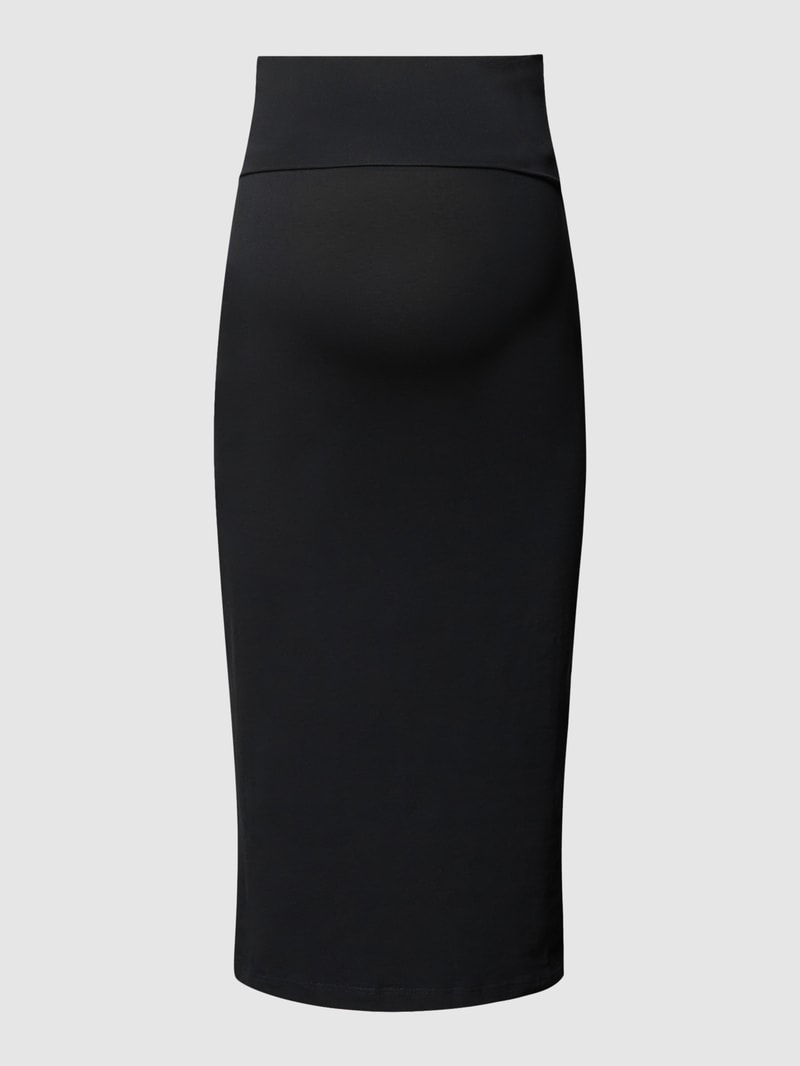 Umstands-Midirock mit Stretch-Anteil Modell 'MLMIA' in schwarz