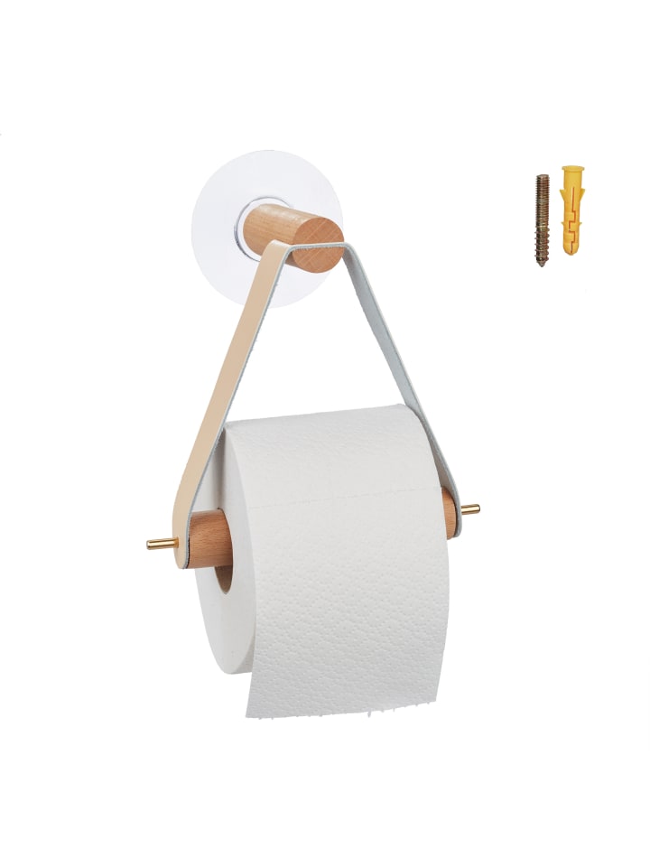relaxdays Toilettenpapierhalter in Natur - (B)18 x (H)18 x (T)8 cm günstig kaufen onesize