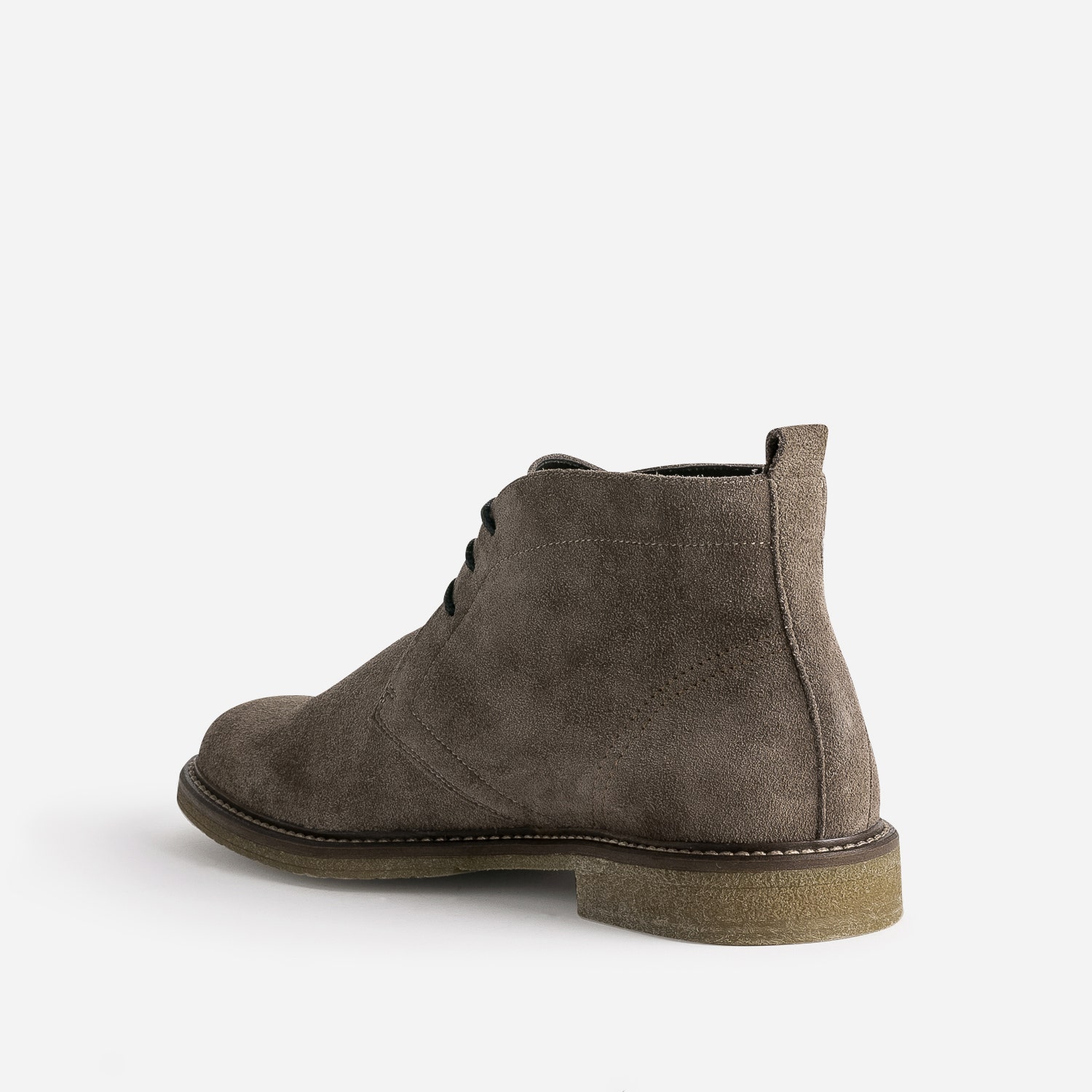 Desert Boots taupe en cuir velours