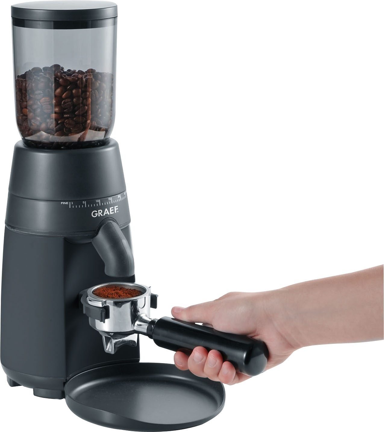 Graef Kaffeemühle CM 702, 128 W, Kegelmahlwerk, 250 g Bohnenbehälter