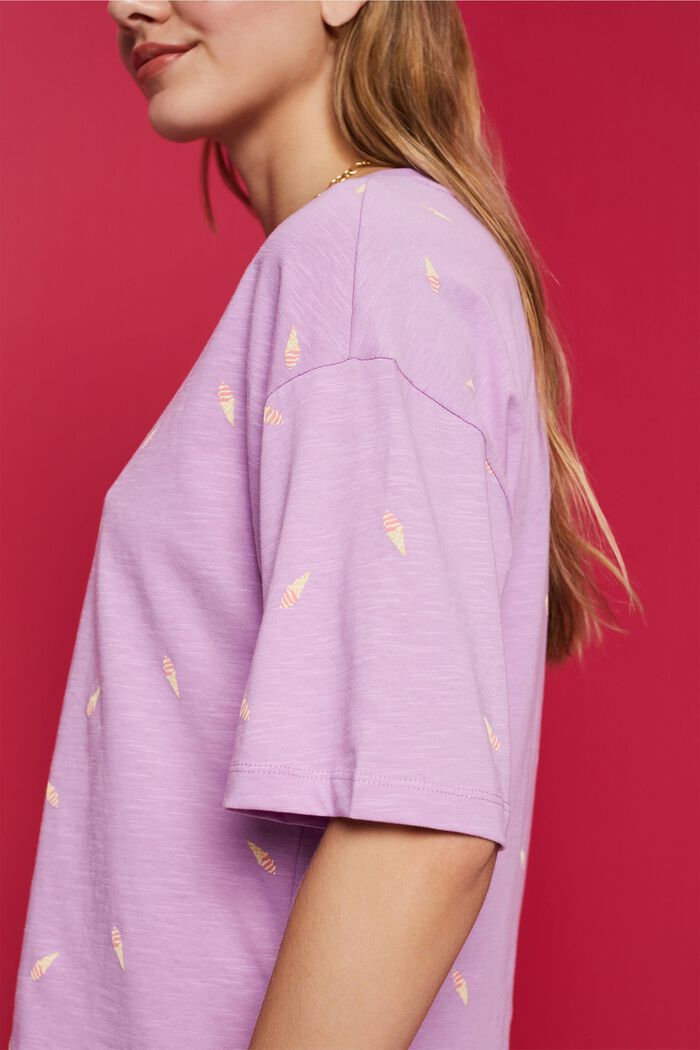 T-Shirt mit Allover-Print, 100 % Baumwolle