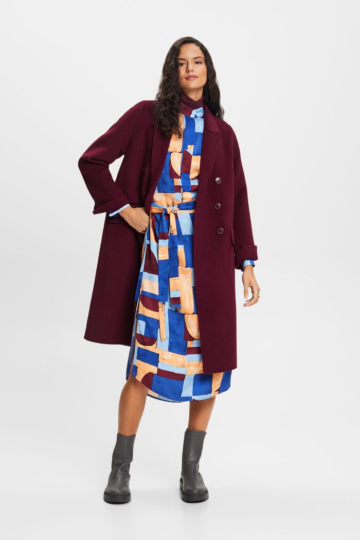 Satin-Hemdblusenkleid mit Print