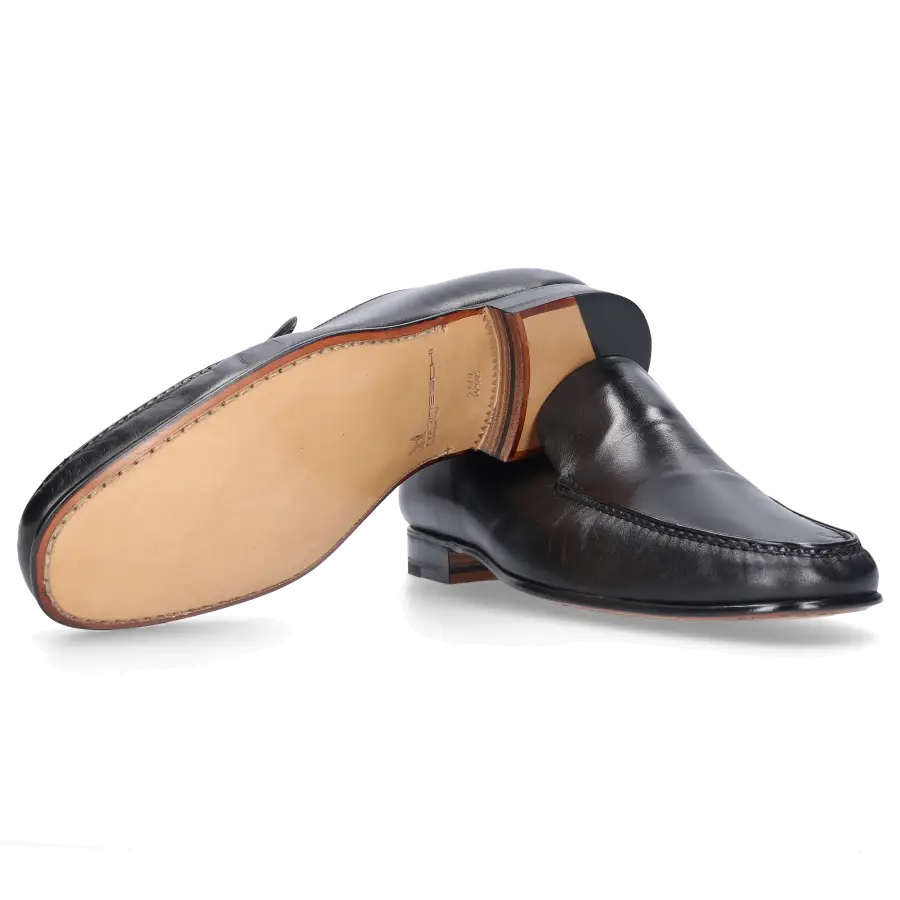 Moreschi - Slipper 021991 Känguruleder - schwarz