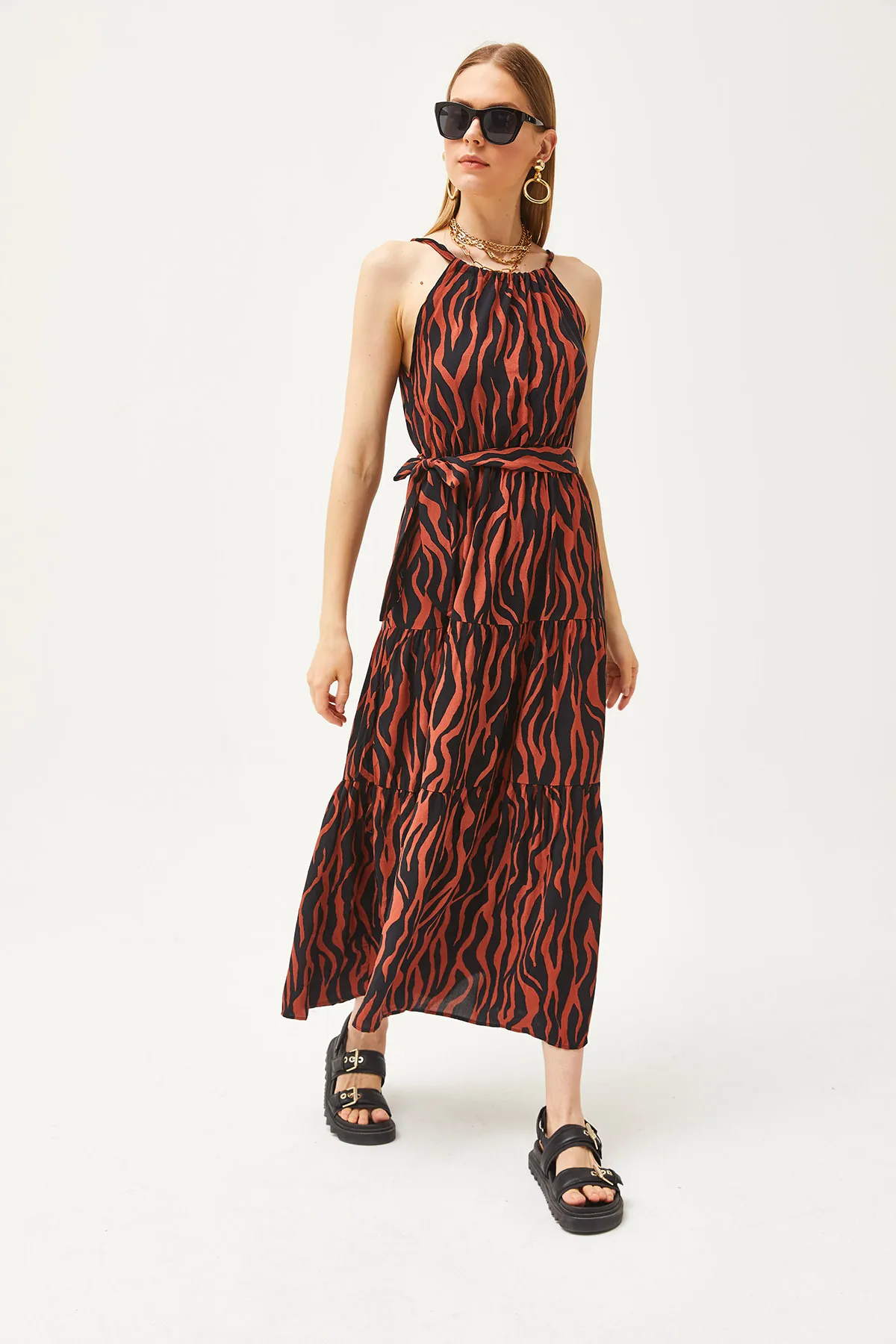 Olalook  Kleid - Orange - A-Linie