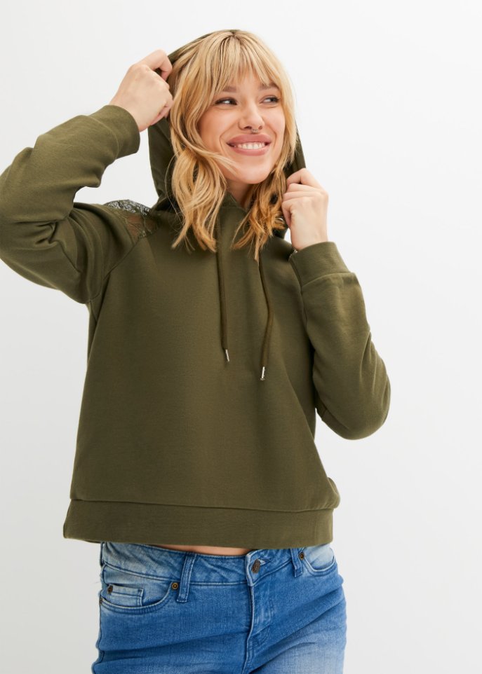 Sweatshirt mit Spitze