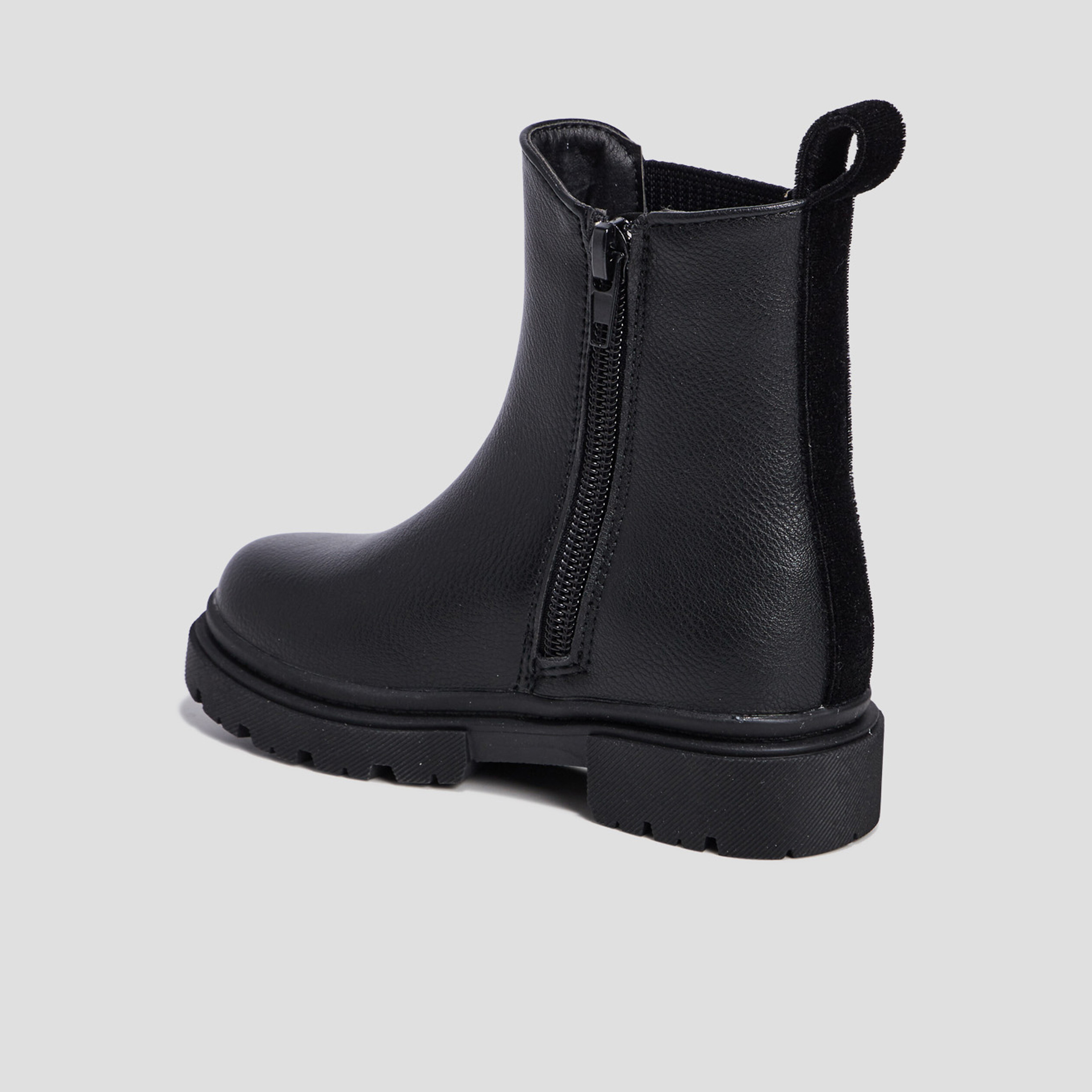 Bottines chelsea crantées noir fille | La Halle