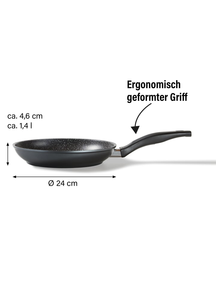 Stoneline Bratpfanne 24 cm | ohne Deckel in Anthrazit günstig kaufen Ø 24cm