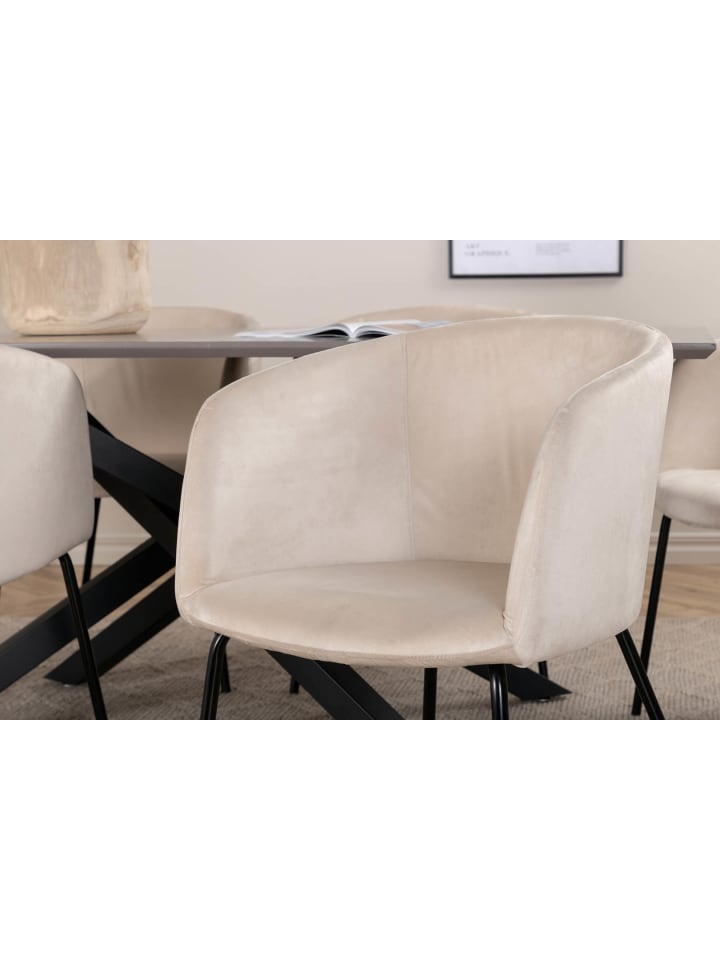 ebuy24 Essgruppe Piazza 9 (7-teilig) Beige 90 x 180 cm günstig kaufen onesize
