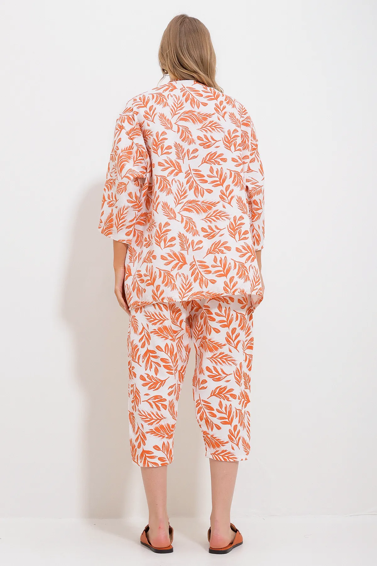 Trend Alaçatı Stili  Zweiteiler - Orange - Regular Fit