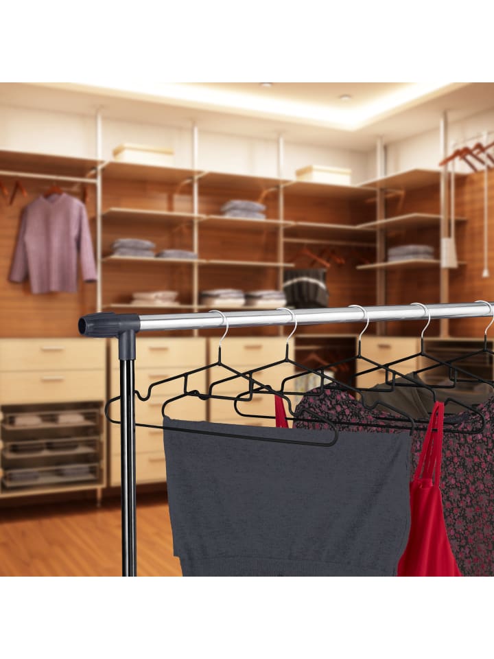 relaxdays 24x Kleiderbügel in Schwarz günstig kaufen onesize