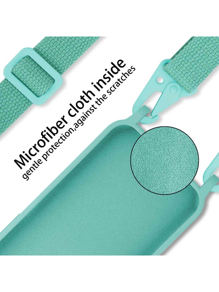 cadorabo Handykette für Apple iPhone 12 / 12 PRO Hülle in LIQUID TÜRKIS günstig kaufen onesize
