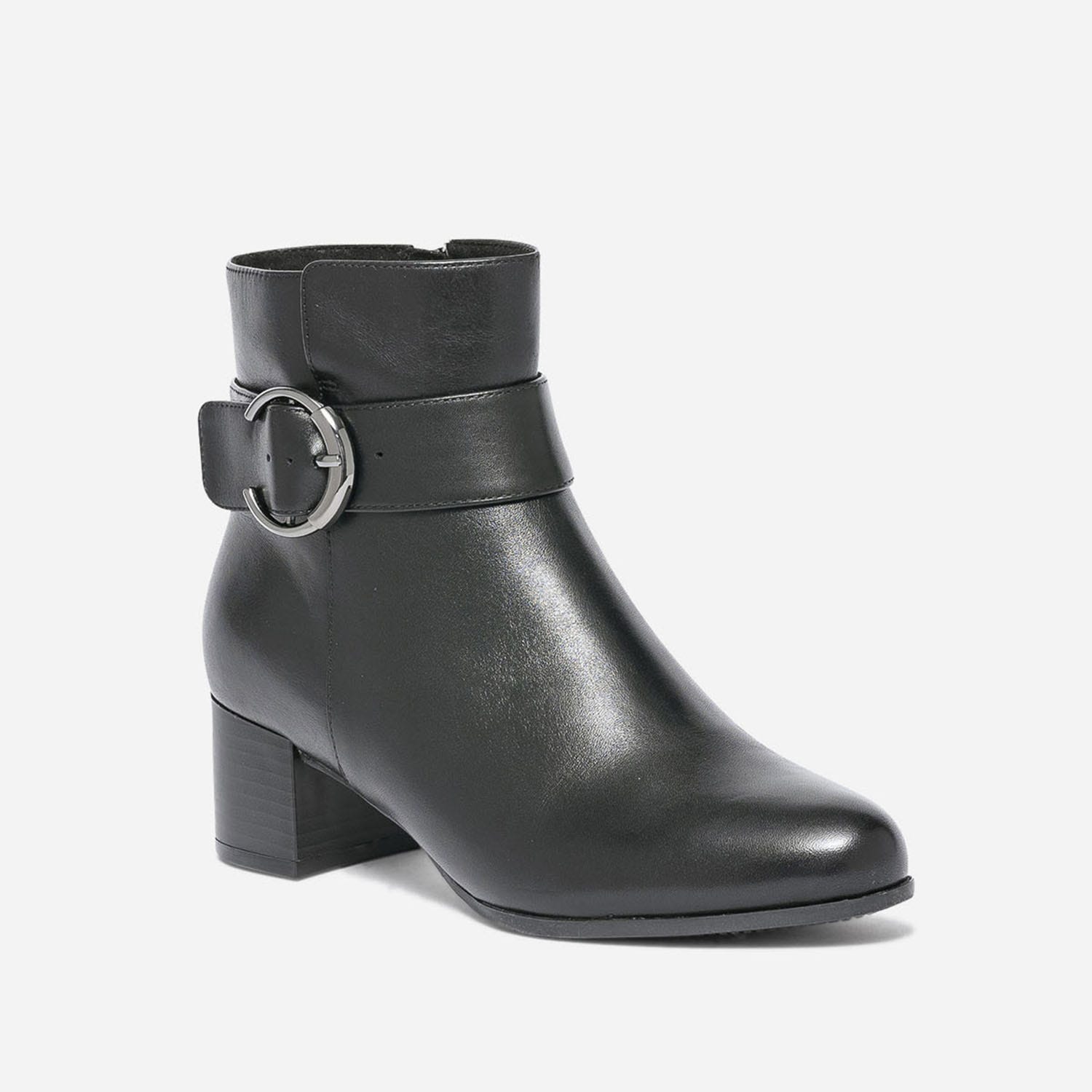 Boots CAPRICE noir en cuir avec bride