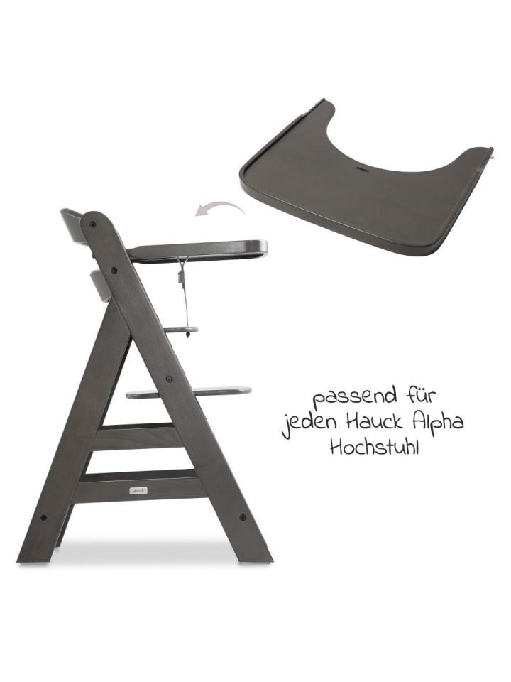 Hauck Essbrett & Tisch aus Holz für Alpha Hochstühle in braun,schwarz günstig kaufen onesize